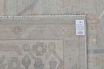 Hand knotted Afghan Salon carpet in 17th-century Oushak design 409x301cm | Rug# 26907