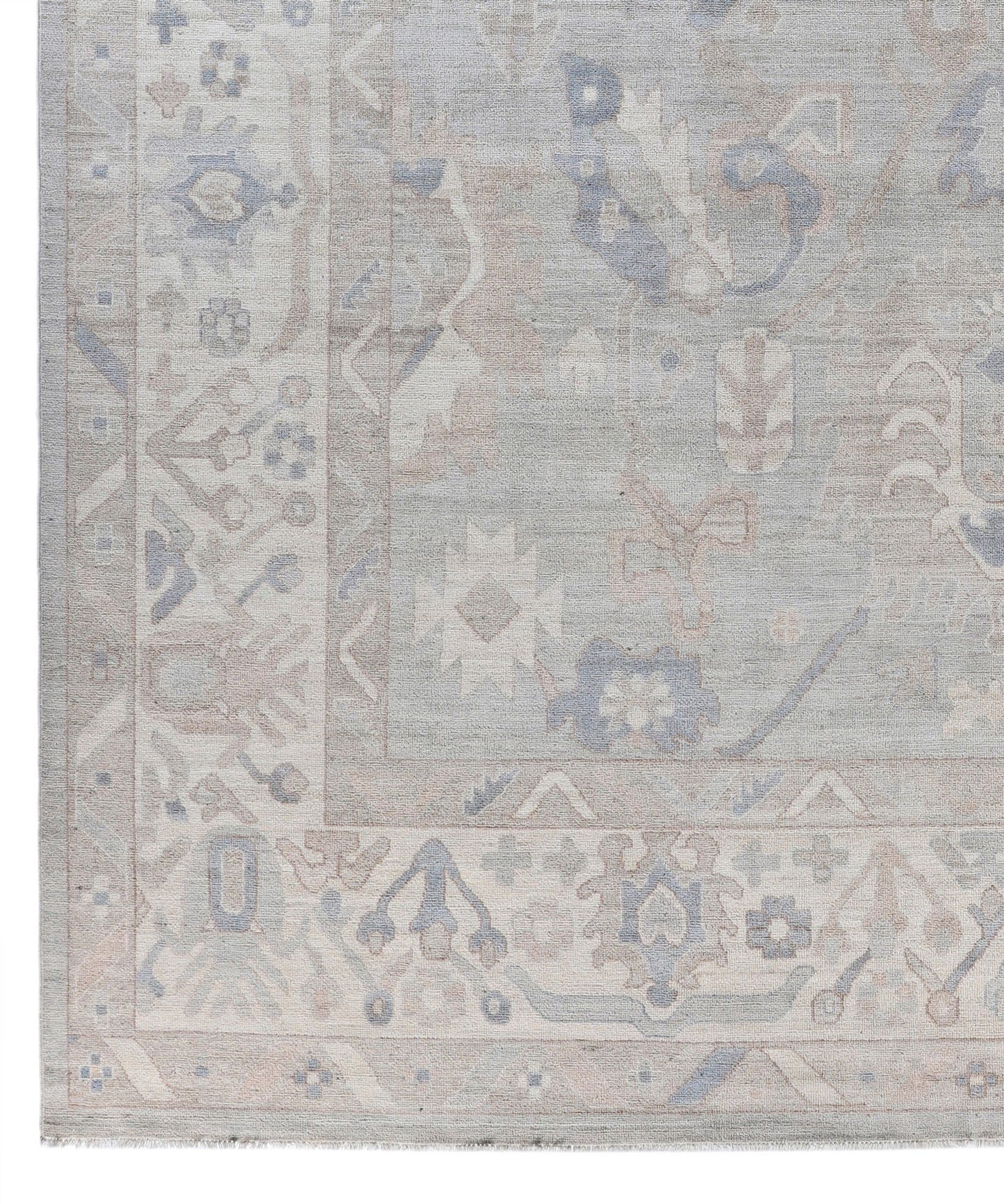Hand knotted Afghan Salon carpet in 17th-century Oushak design 409x301cm | Rug# 26907
