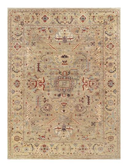 Afghan Turkaman weave 19th-century Tabriz design 363x273cm | Rug# 26909