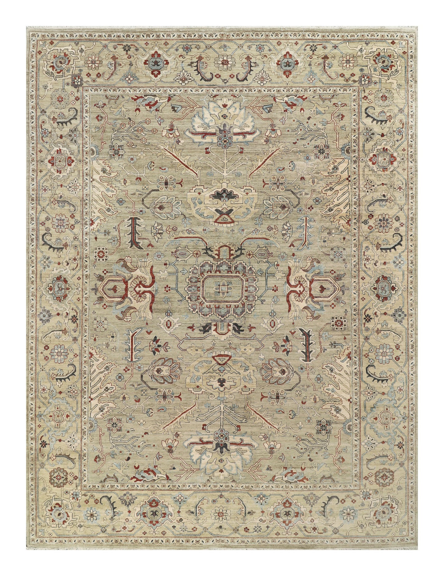 Afghan Turkaman weave 19th-century Tabriz design 363x273cm | Rug# 26909