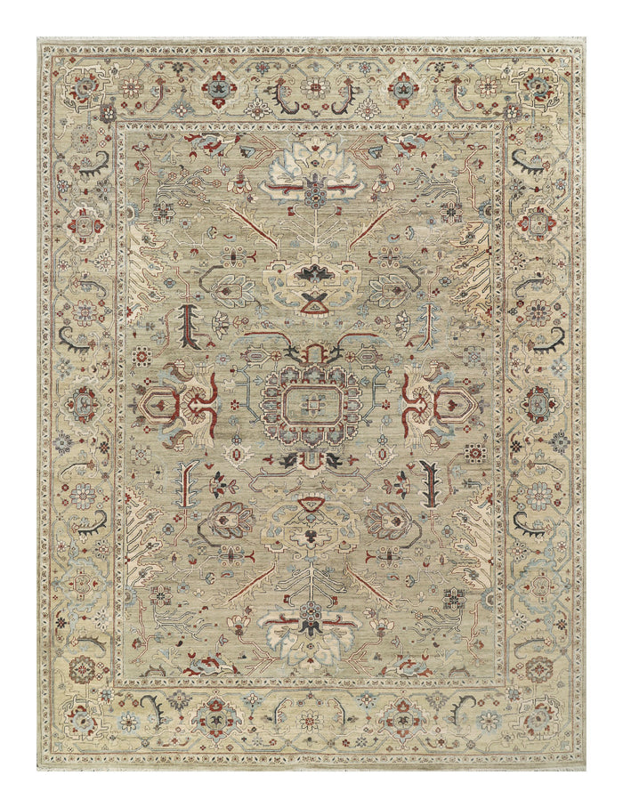 Afghan Turkaman weave 19th-century Tabriz design 363x273cm | Rug# 26909