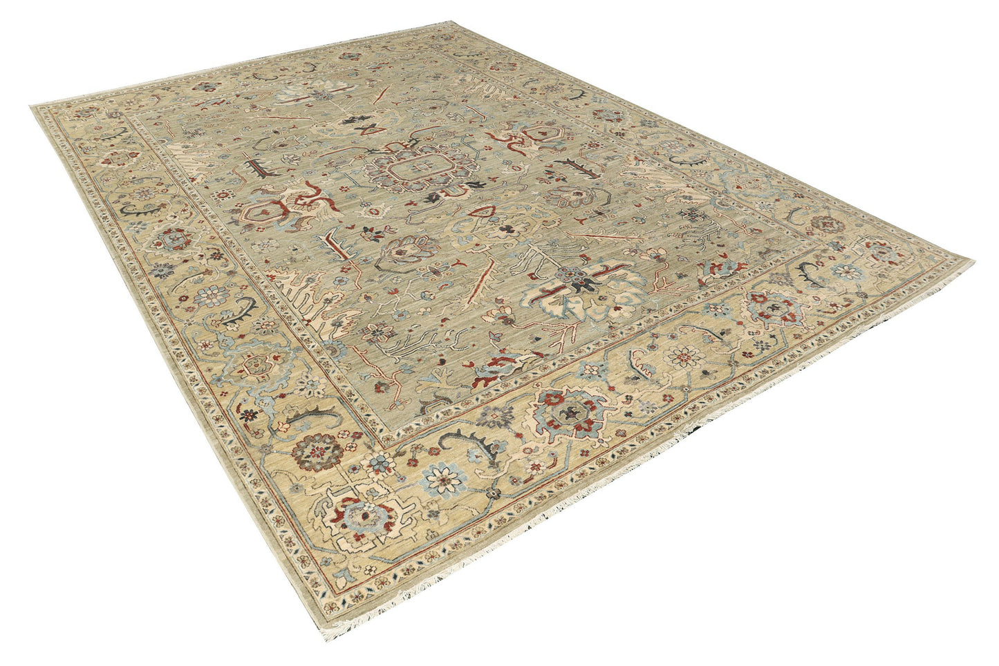 Afghan Turkaman weave 19th-century Tabriz design 363x273cm | Rug# 26909