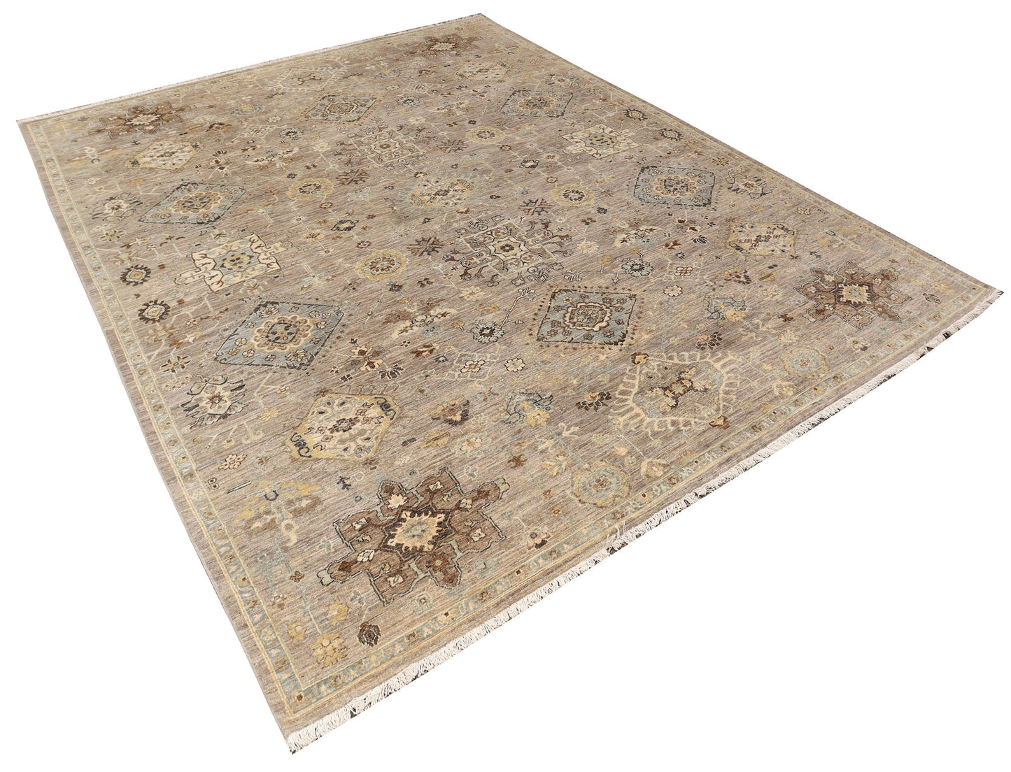 Afghan Turkaman weave, 19th-century Heriz design 366x271cm | Rug# 26911