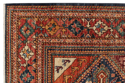 Afghan Turkaman weave in 19th-century Qashqai design 267x187cm | Rug# 26918