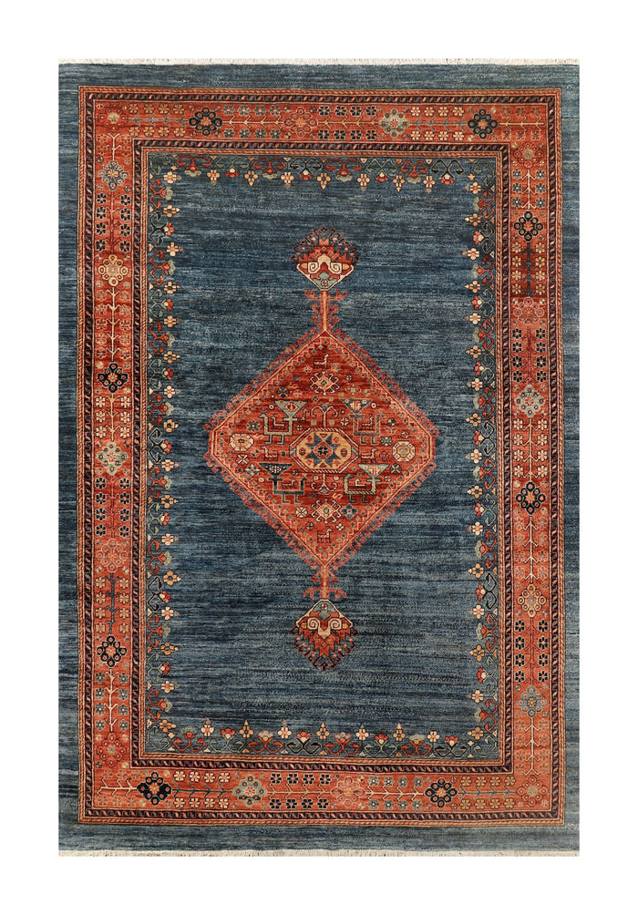 Afghan Turkaman weave, 19th-century Farahan design 280x182cm | Rug# 26919