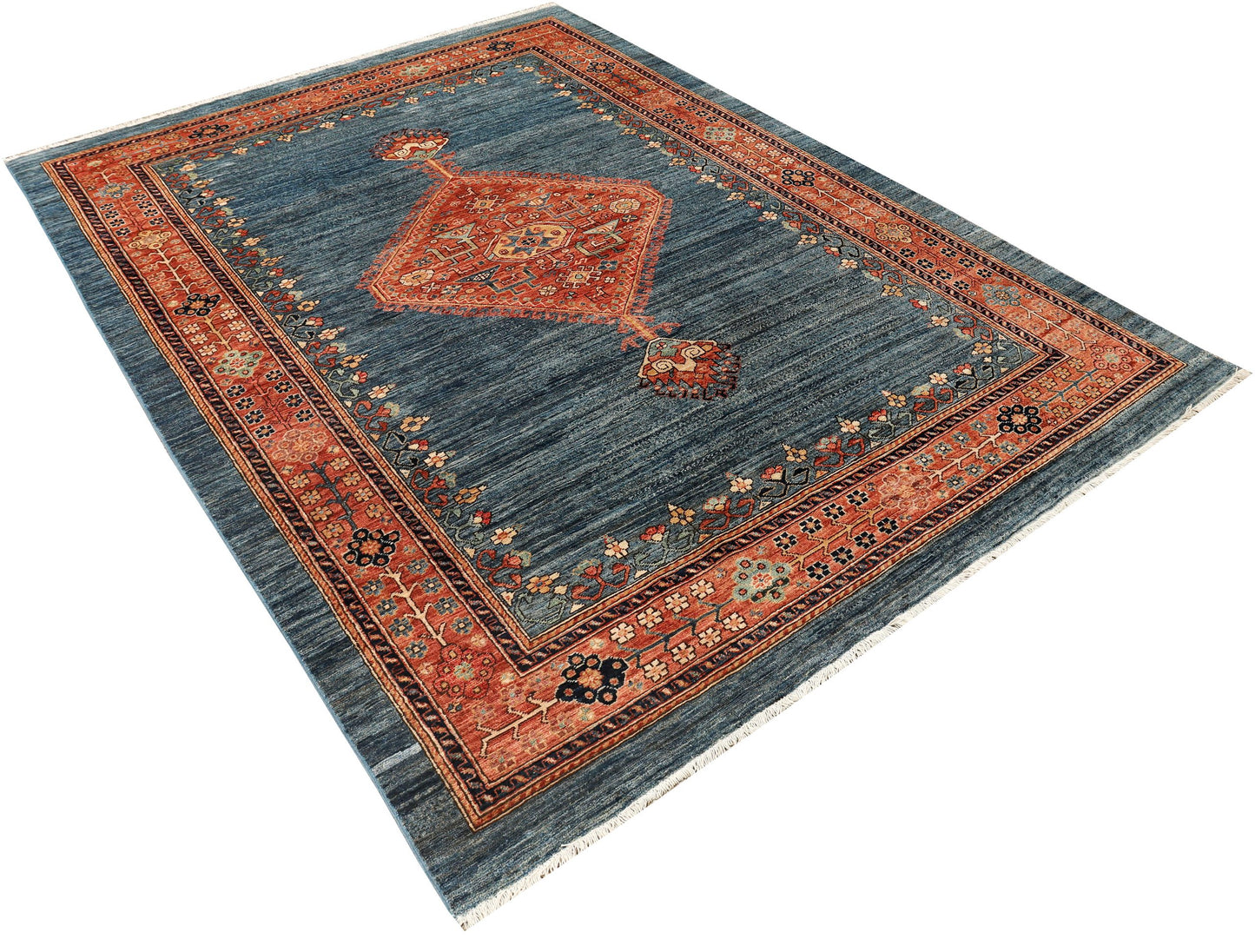 Afghan Turkaman weave, 19th-century Farahan design 280x182cm | Rug# 26919
