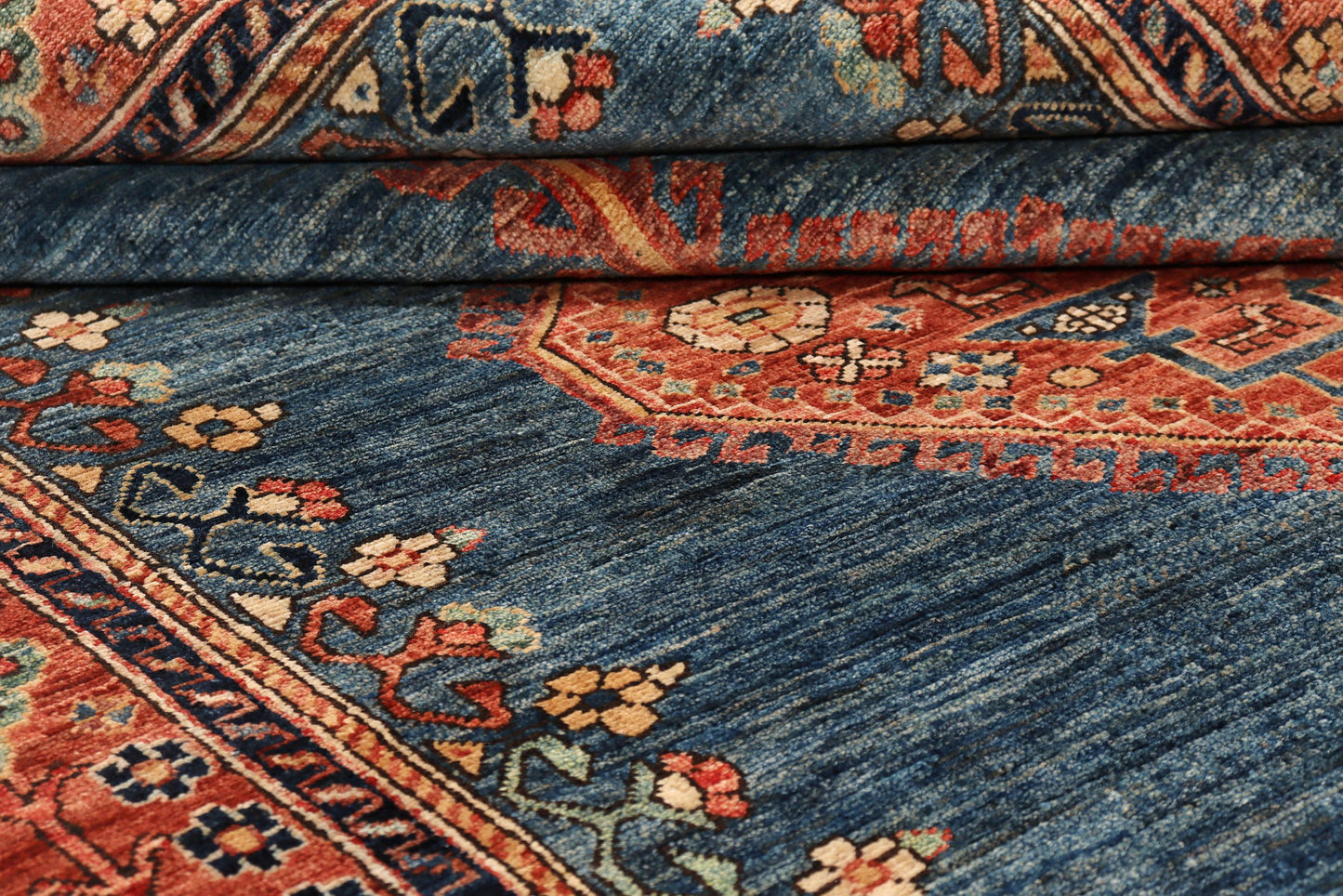Afghan Turkaman weave, 19th-century Farahan design 280x182cm | Rug# 26919