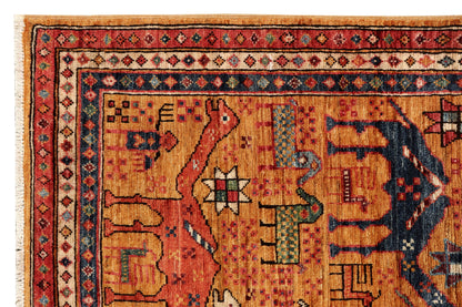 Afghan Turkaman weave, 19th-century pictorial design 191x122cm | Rug# 26920