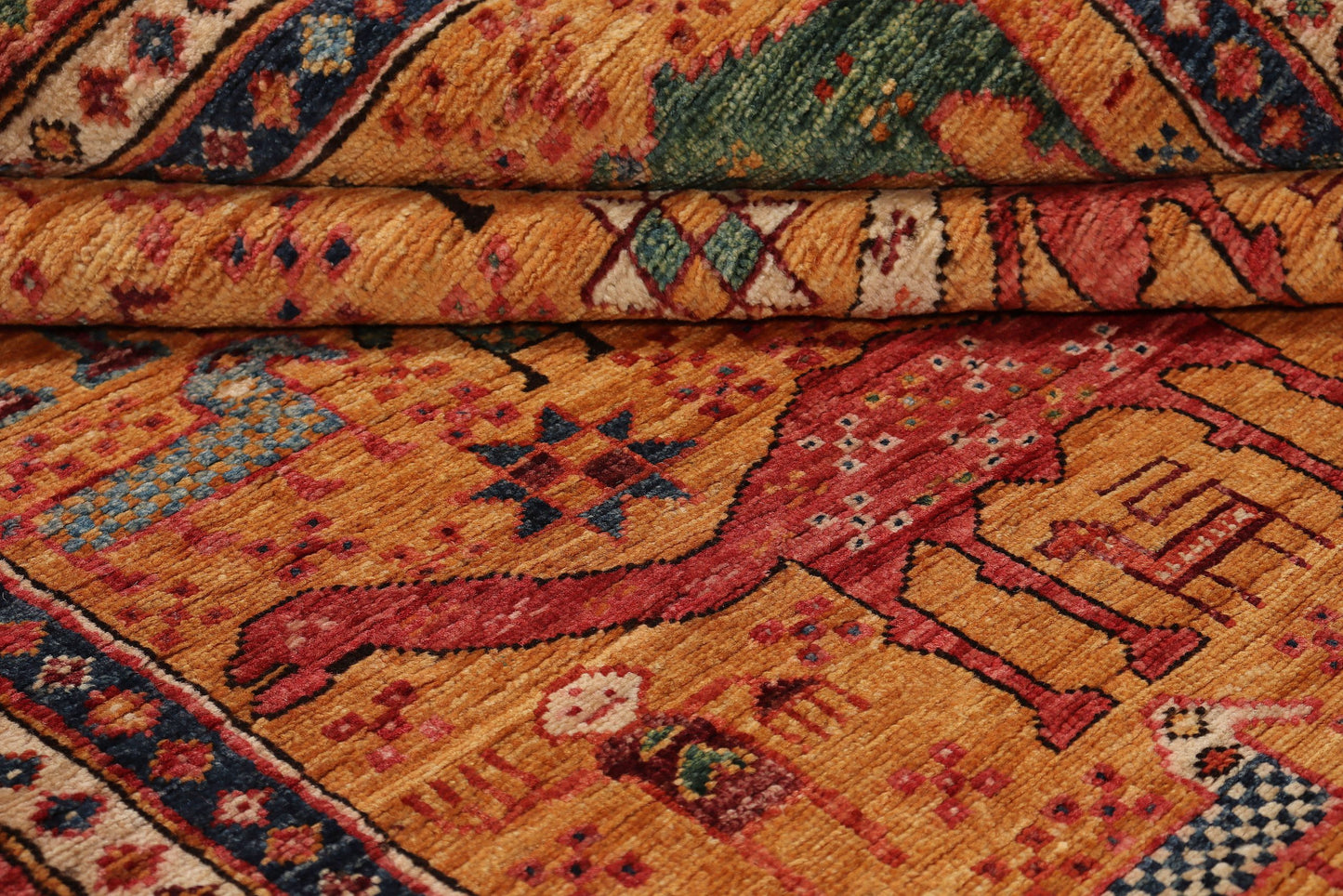 Afghan Turkaman weave, 19th-century pictorial design 191x122cm | Rug# 26920