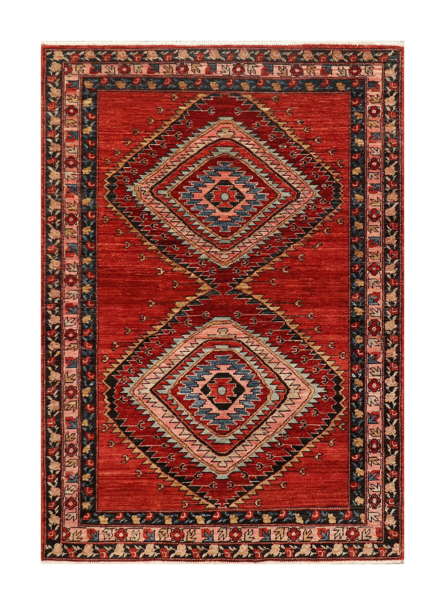 Afghan Turkaman weave in 17th-century Anatolian design 180x125cm | Rug# 26925