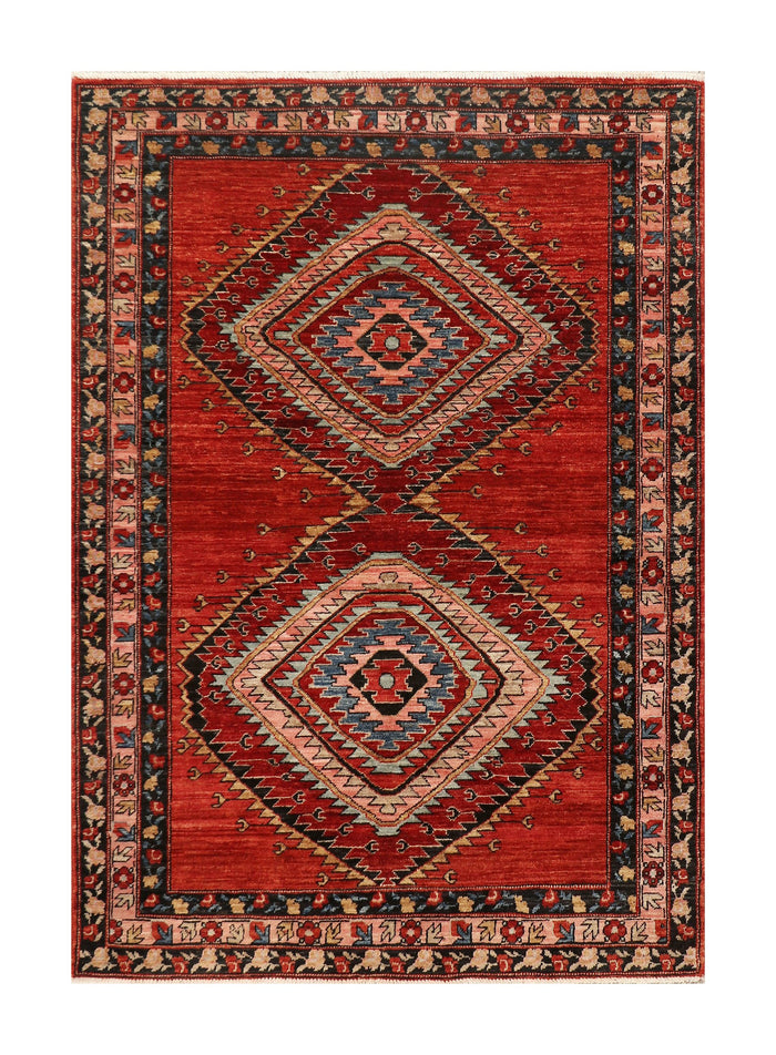 Afghan Turkaman weave in 17th-century Anatolian design 180x125cm | Rug# 26925