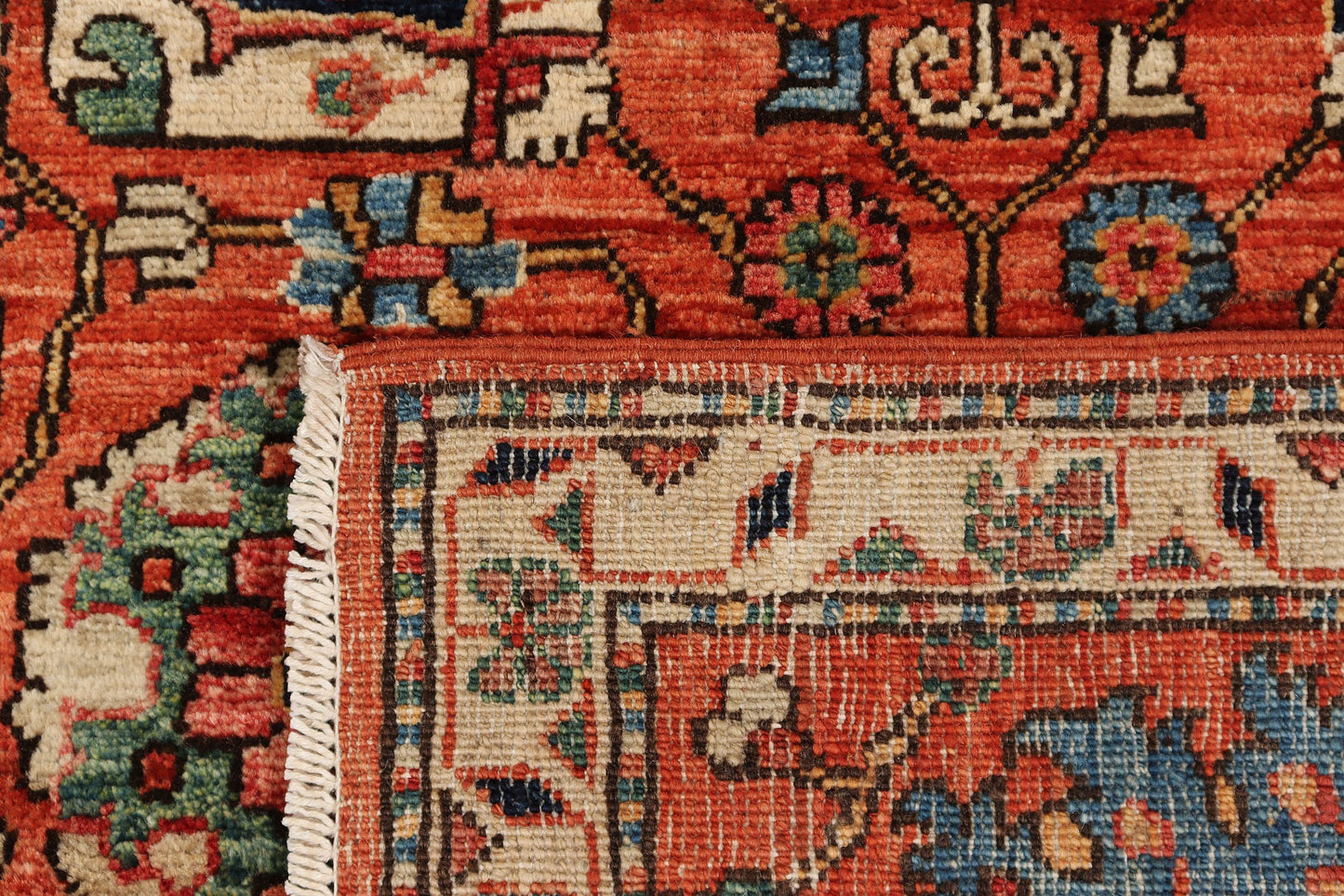 Afghan Turkaman weave, 16th-century Safavid floral design 617x80cm | Rug# 26928