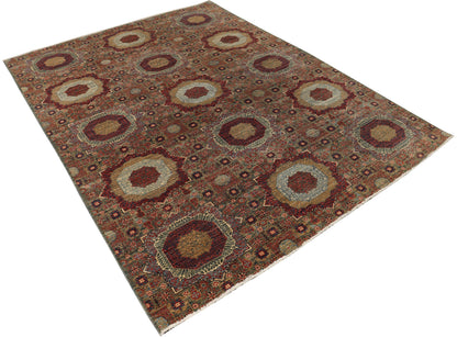 Afghan Turkaman weave in 15th-century Mamluk design 272x180cm | Rug# 26930