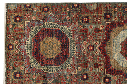 Afghan Turkaman weave in 15th-century Mamluk design 272x180cm | Rug# 26930