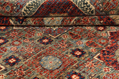 Afghan Turkaman weave in 15th-century Mamluk design 272x180cm | Rug# 26930