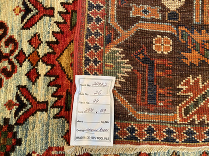 Afghan Turkaman weave, 19th-century Heriz design 294x89cm | Rug# 26932