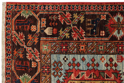 Afghan Turkaman weave, 19th-century Heriz design 294x89cm | Rug# 26932