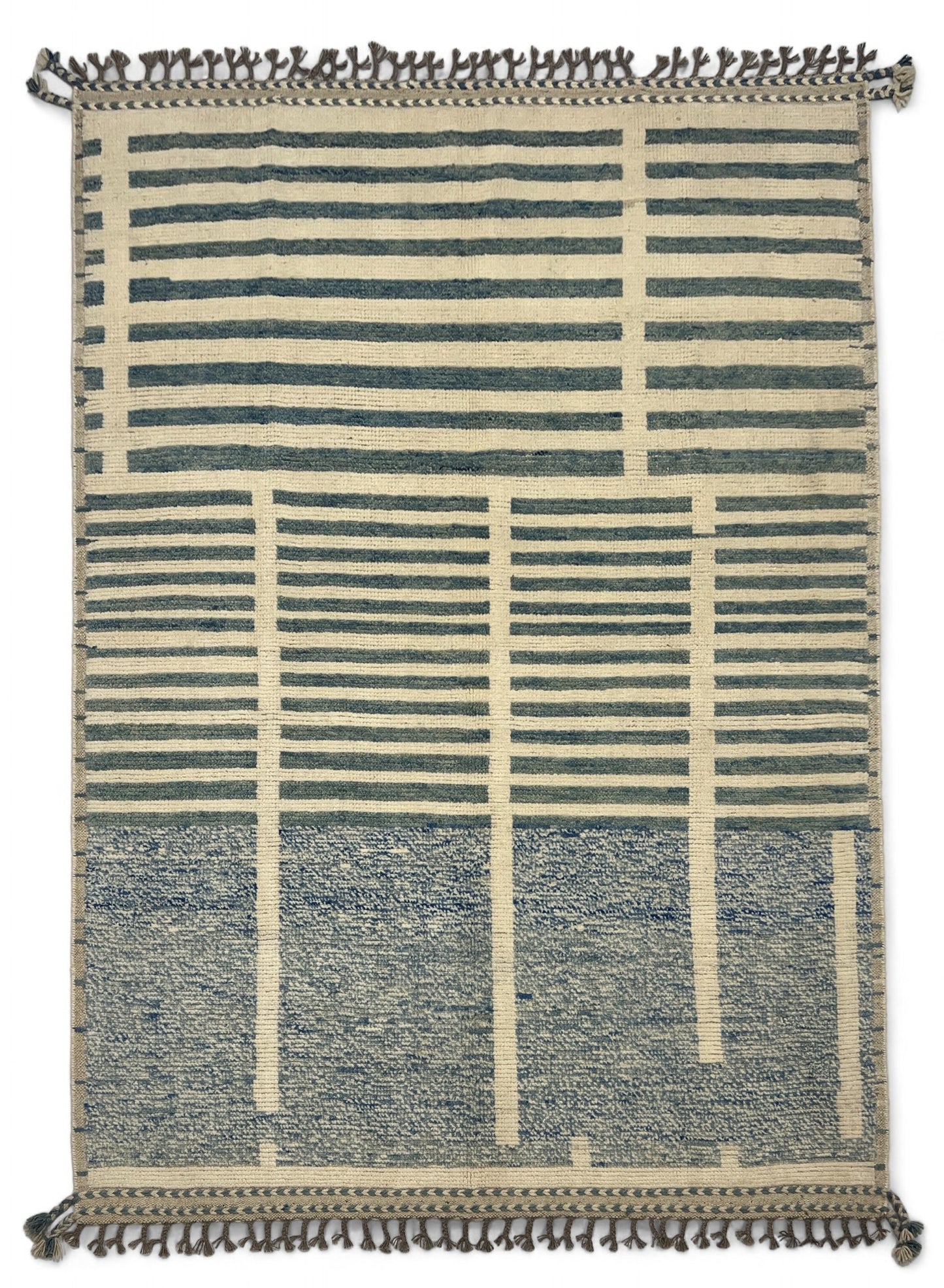 Modern Moroccan Style Rug with mid-c Scandinavian Design 270x188cm | Rug# 26937