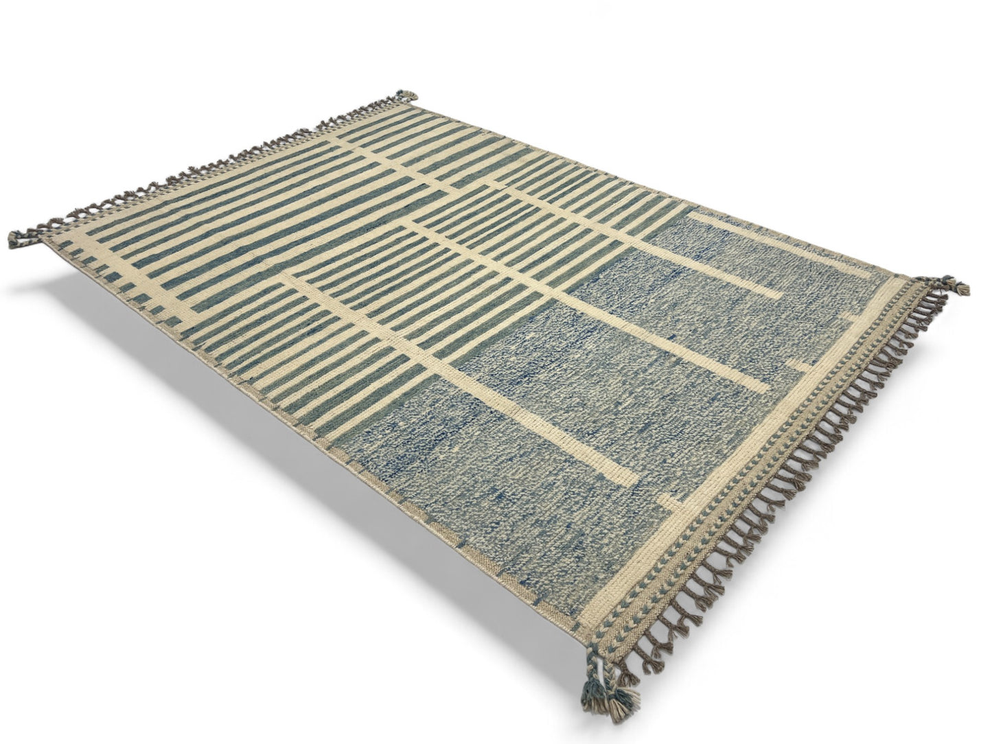 Modern Moroccan Style Rug with mid-c Scandinavian Design 270x188cm | Rug# 26937