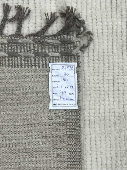 Modern Moroccan Style Rug with mid-c Scandinavian Design 315x244cm | Rug# 26938