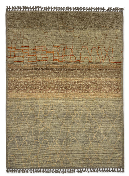 Modern Moroccan Style Rug with mid-c Scandinavian Design 247x192cm | Rug# 26944