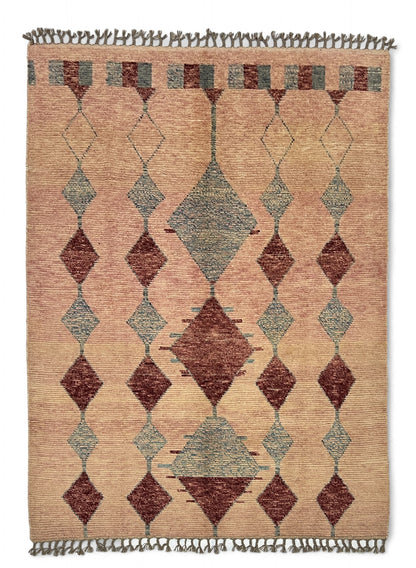 Modern Moroccan Style Rug with mid-c Scandinavian Design 276x185cm | Rug# 26946