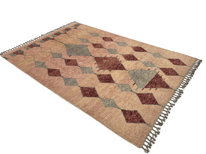 Modern Moroccan Style Rug with mid-c Scandinavian Design 276x185cm | Rug# 26946