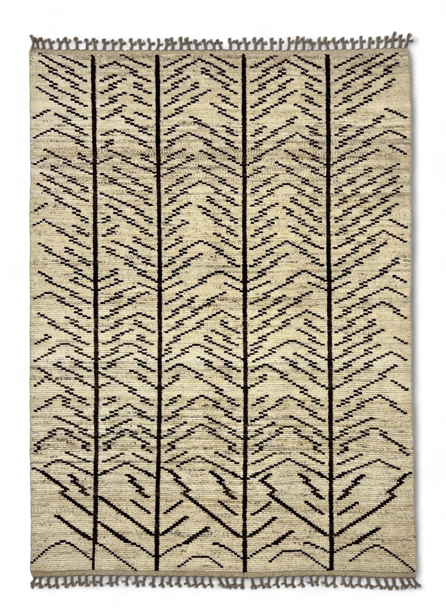 Modern Moroccan Style Rug with mid-c Scandinavian Design 277x189cm | Rug# 26947