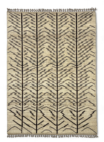 Modern Moroccan Style Rug with mid-c Scandinavian Design 277x189cm | Rug# 26947