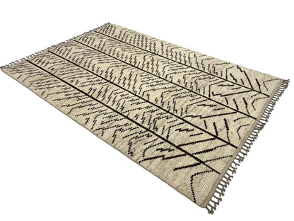 Modern Moroccan Style Rug with mid-c Scandinavian Design 277x189cm | Rug# 26947