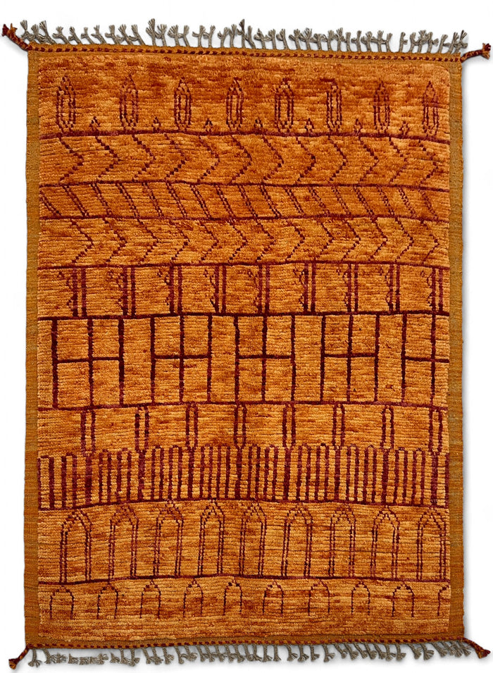 Modern Moroccan Style Rug with mid-c Scandinavian Design 189x134cm | Rug# 26953