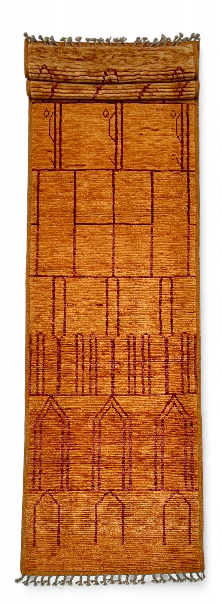Modern Moroccan Style Rug with mid-c Scandinavian Design 456x85cm | Rug# 26954