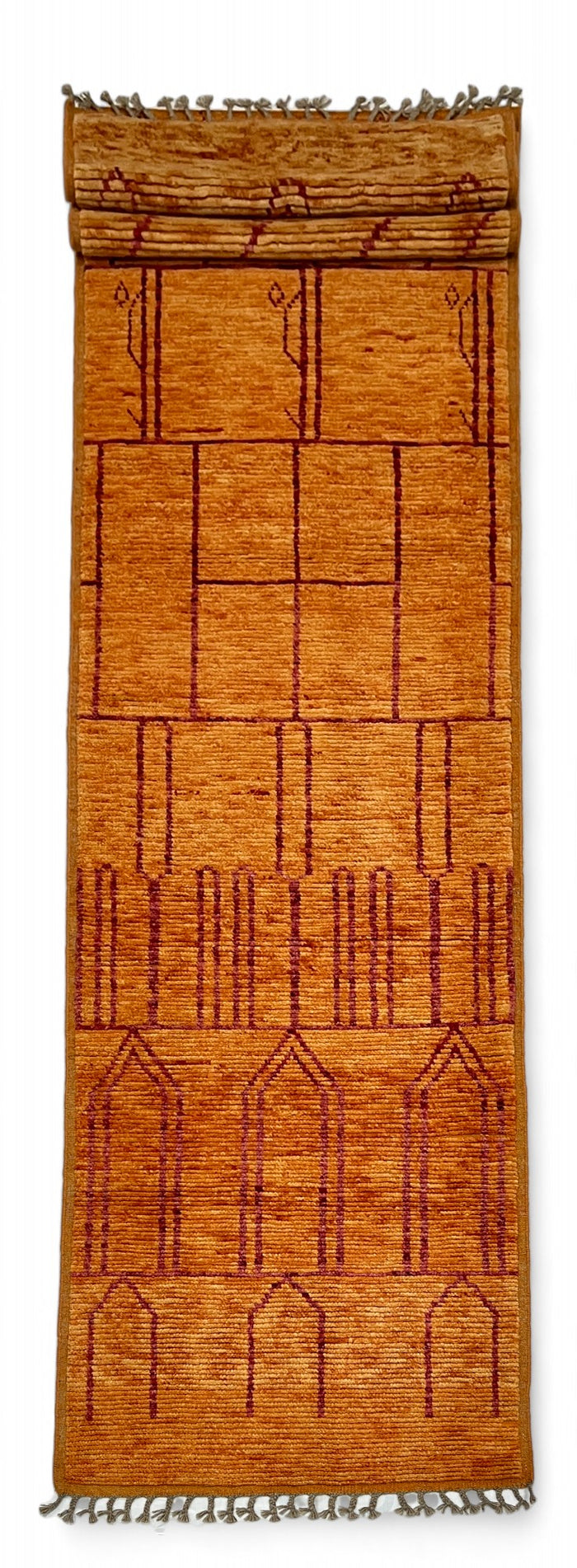 Modern Moroccan Style Rug with mid-c Scandinavian Design 456x85cm | Rug# 26954