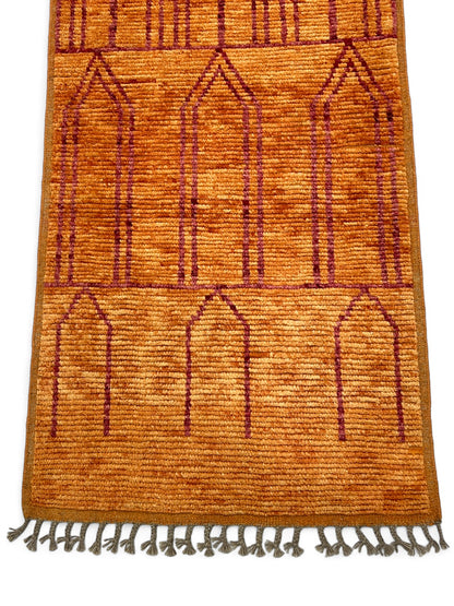 Modern Moroccan Style Rug with mid-c Scandinavian Design 456x85cm | Rug# 26954