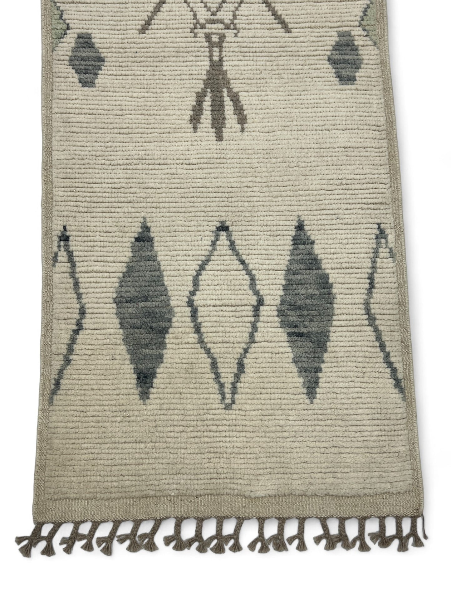 Modern Moroccan Style Rug with mid-c Scandinavian Design 385x76cm | Rug# 26956