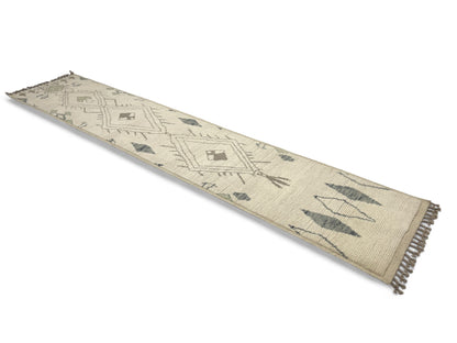 Modern Moroccan Style Rug with mid-c Scandinavian Design 385x76cm | Rug# 26956