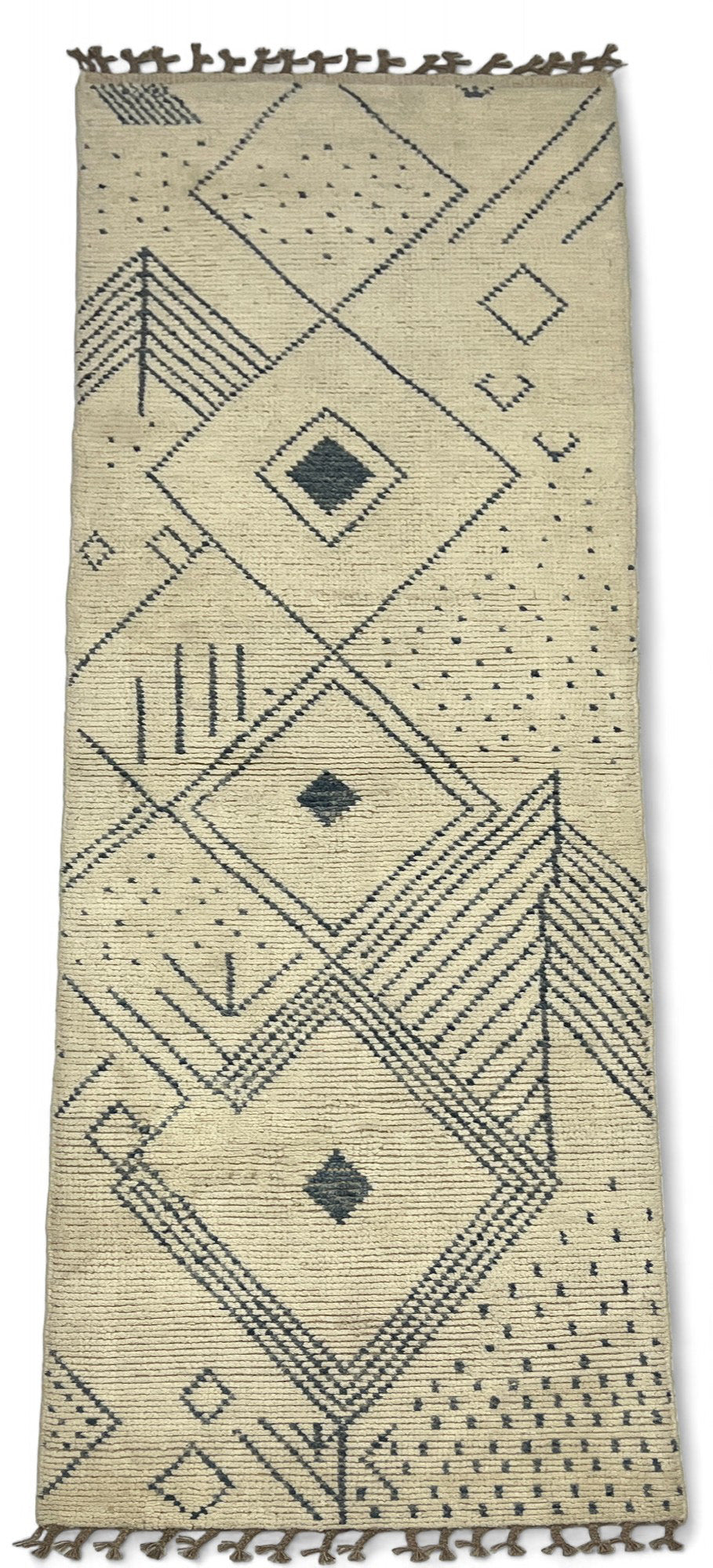 Modern Moroccan Style Rug with mid-c Scandinavian Design 331x72cm | Rug# 26957