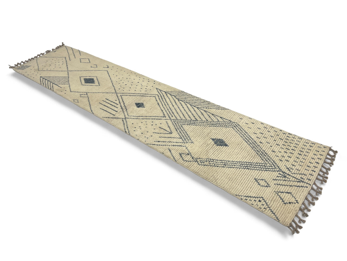 Modern Moroccan Style Rug with mid-c Scandinavian Design 331x72cm | Rug# 26957