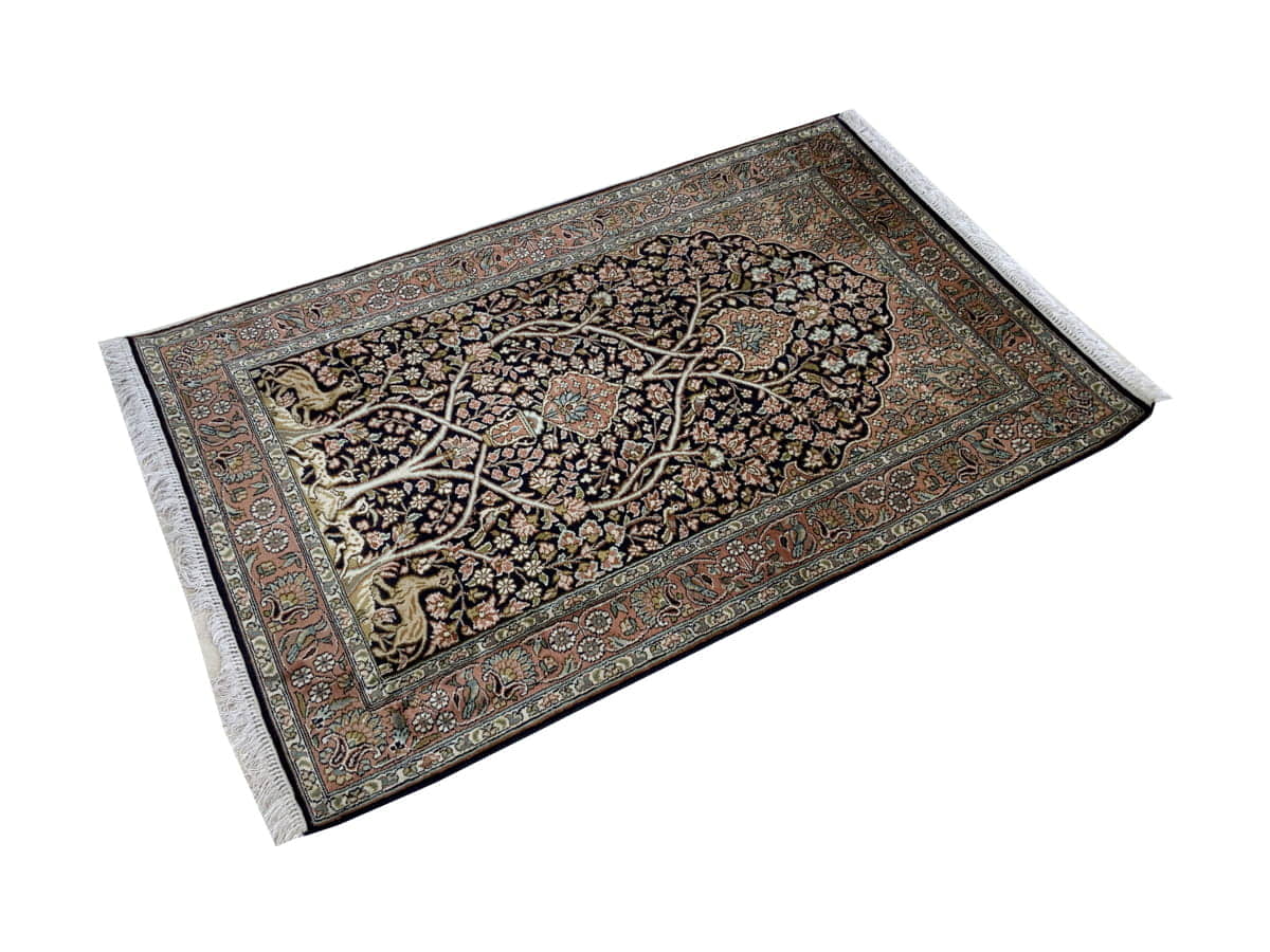 Kashmir Silk Tree-Of-Life 130x84cm | Rug# 31201