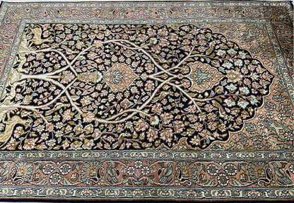 Kashmir Silk Tree-Of-Life 130x84cm | Rug# 31201