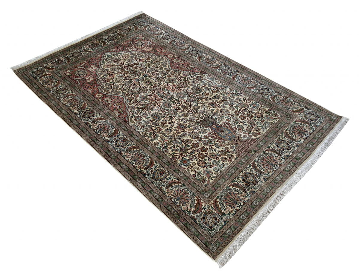 Kashmir Silk Tree-of-Life 188x123cm | Rug# 31211