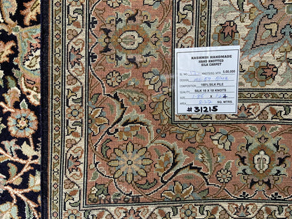 Kashmir Silk Safavid 186x127cm | Rug# 31215