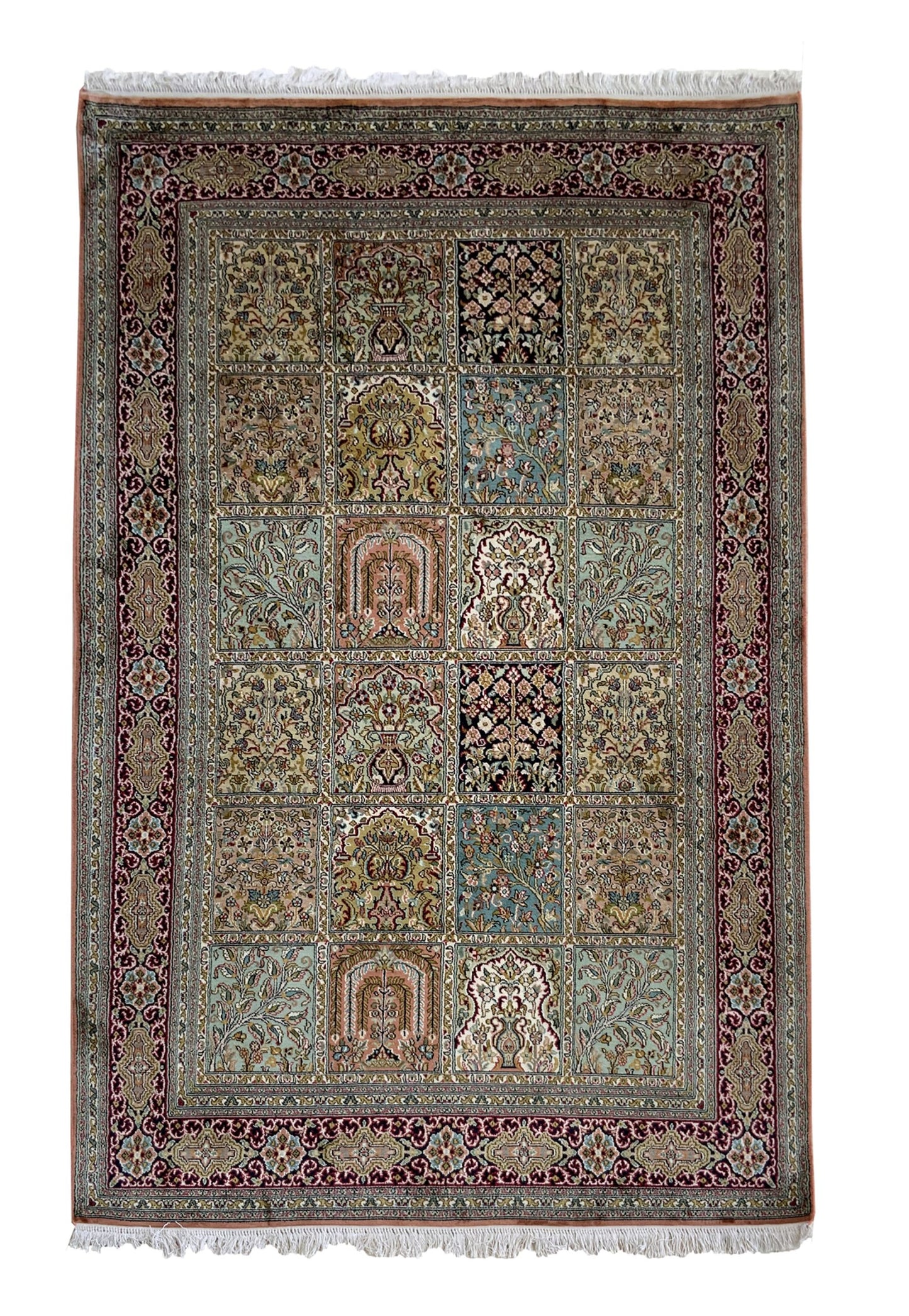 Kashmir Silk Rug 190x123cm | Rug# 31216