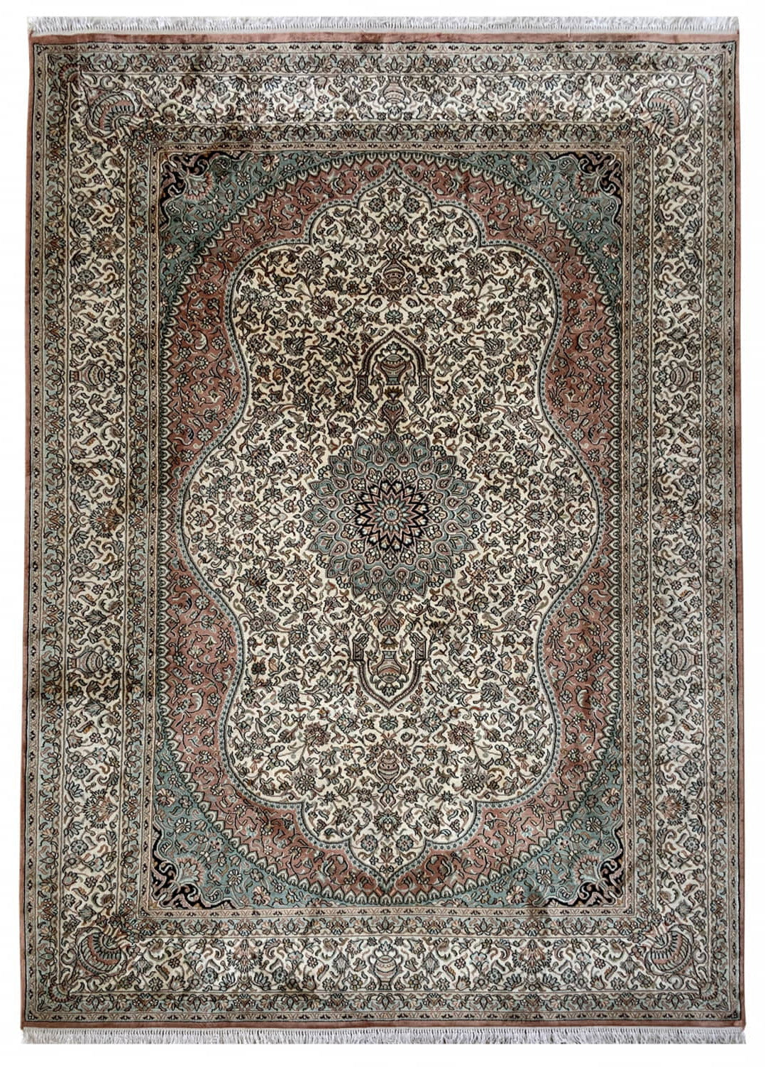 Kashmir Silk floral-design 240x173cm