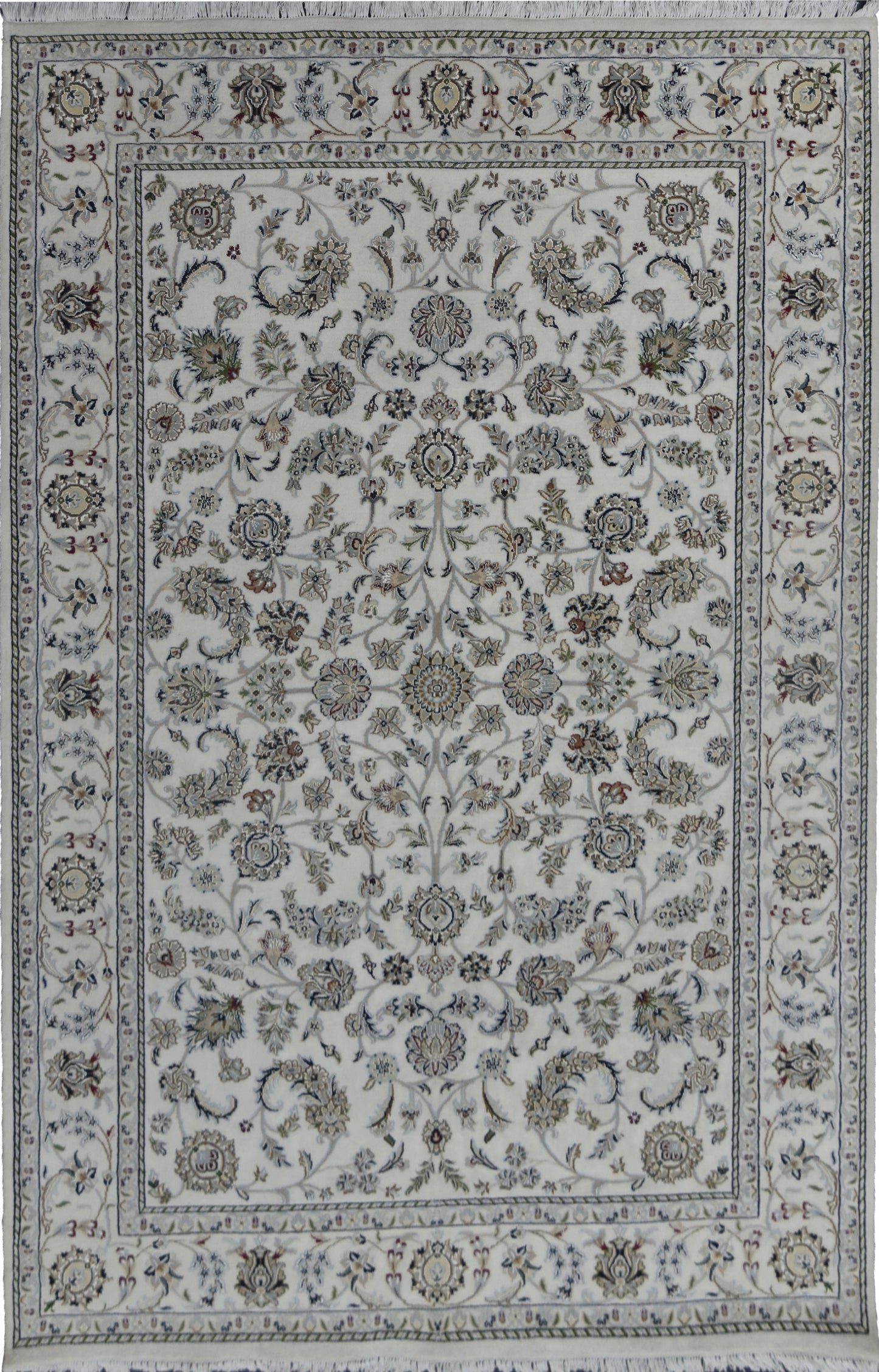 very fine Amritsar Nain, wool & silk pile, 277x186cm | Rug# 31294