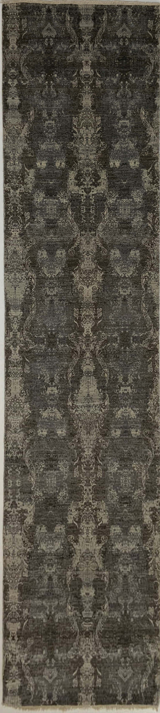 Hand-knotted hall runner 303x79cm | Rug# 23073