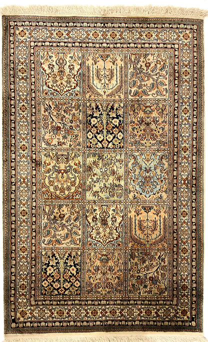 Srinagar Kashmir silk 125x80cm | Rug# 31600