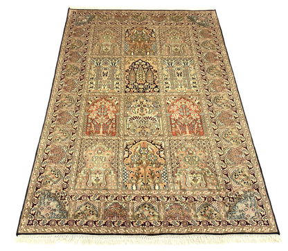 Srinagar Kashmir silk 191x125cm | Rug# 31607