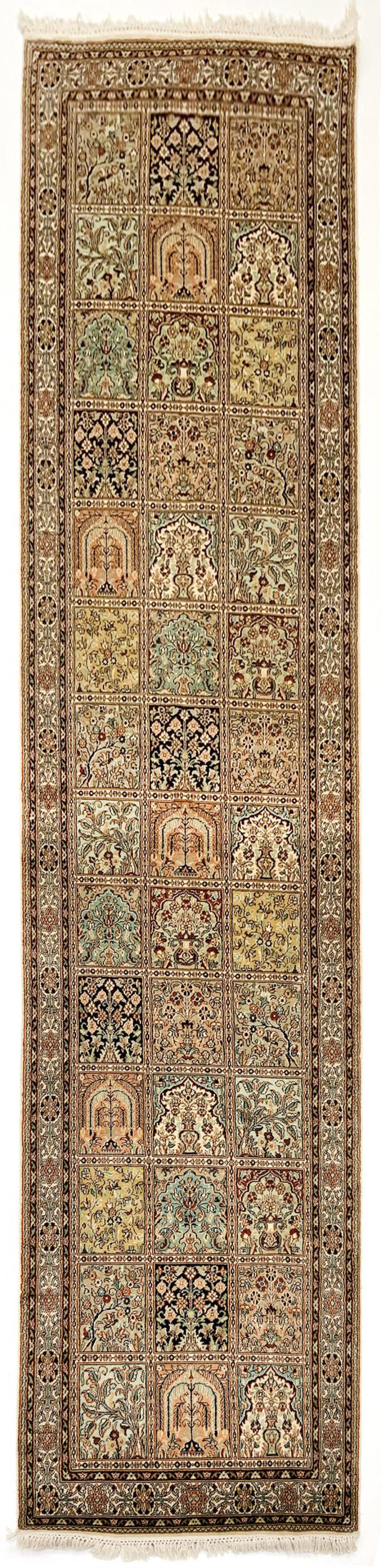 Srinagar Kashmir silk 300x77cm | Rug# 31620