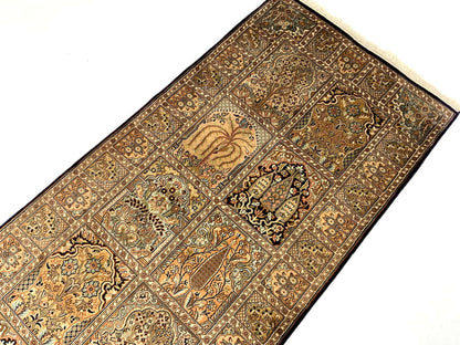 Srinagar Kashmir silk 309x81cm | Rug# 31622